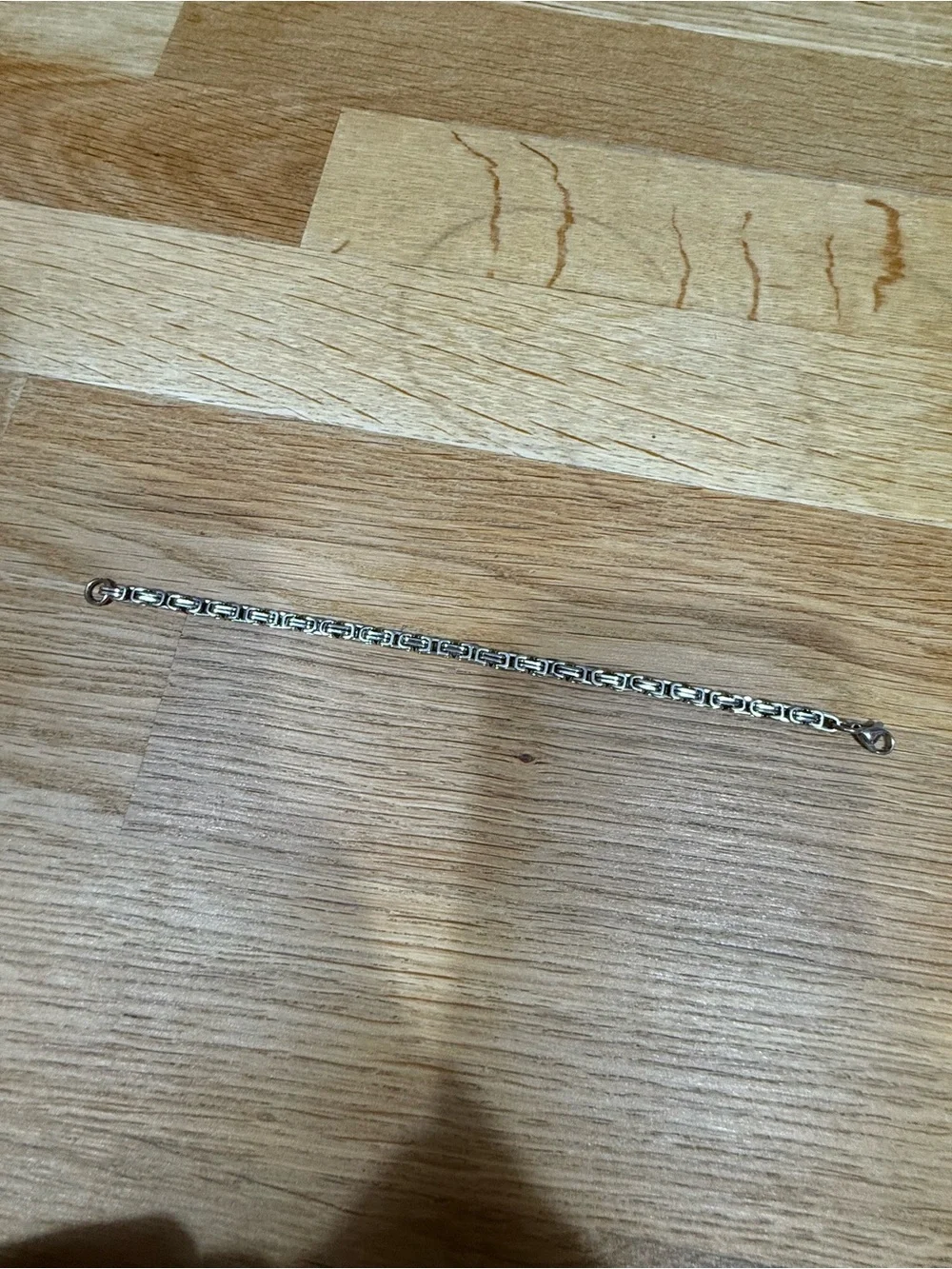 Silver Chain Bracelet for Men - stainless steel Byzantine link